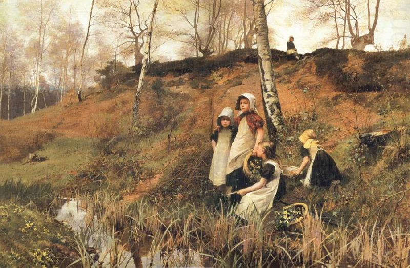 Hector Caffieri The Primrose Gatherers china oil painting image